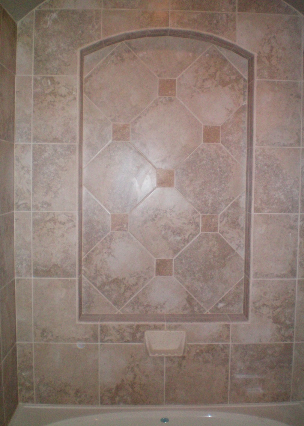 Shower Bookcase Insert - Natural Stone