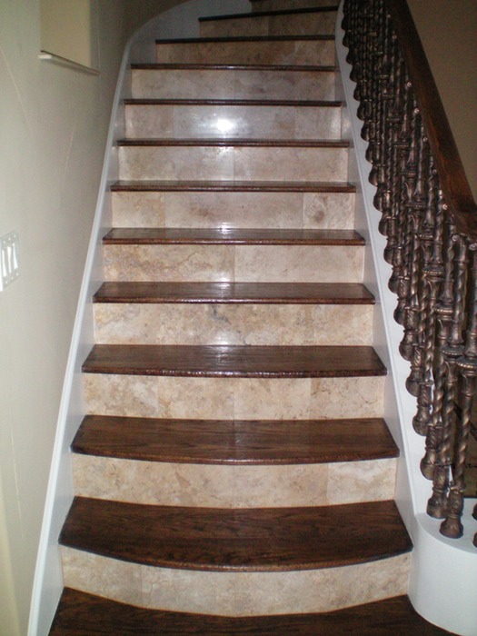 Stair Case - Natural Stone Risers