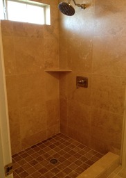 Travertine Shower