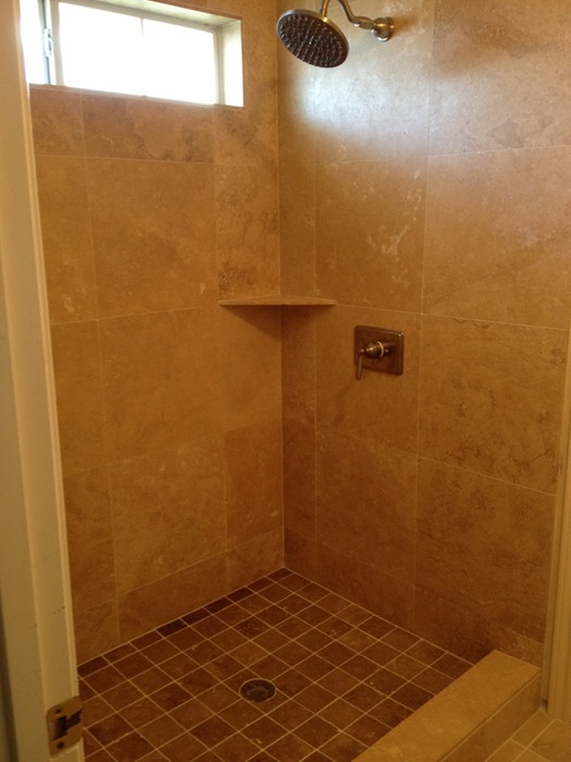 Travertine Shower